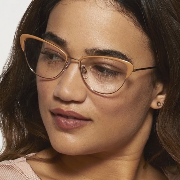 New! Garrett Leight Vista RG-PBL Elegant Rose Gold Cat-Eye Glasses, Authentic main image 11
